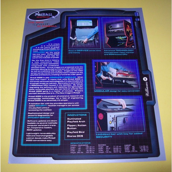 Pinball 2000 Original NOS FLYER Revenge From Mars System Art Print Promo - Picture 4 of 4
